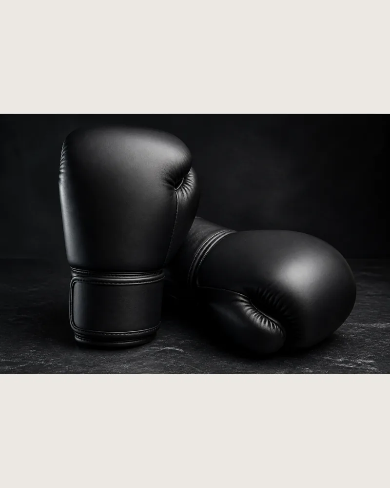 Gants noirs sobres ring club