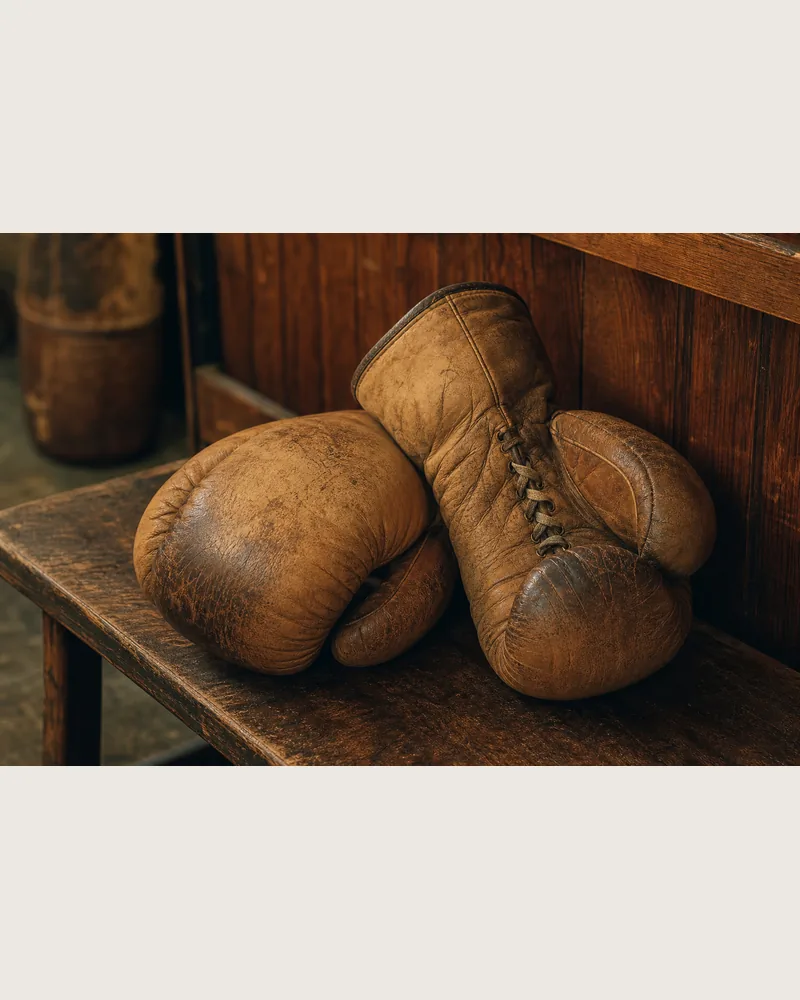 Gants vintage cuir patiné noble